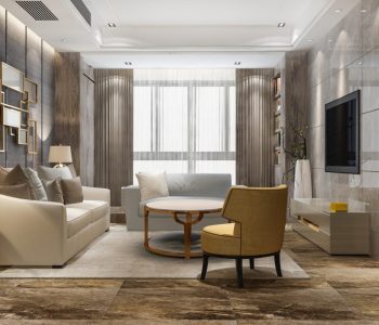 3d rendering luxury and modern living room with fabric sofa 3d rendering luxury and modern living room with fabric sofa